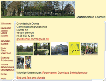 Tablet Screenshot of grundschule-dumte.de